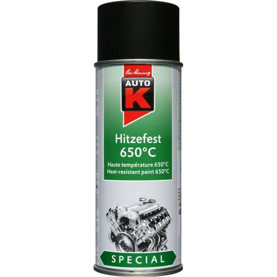 BELTON AUTO-K Peinture Aérosol Haute Température 650°C Noir Mat 400ml