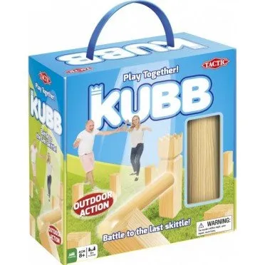 TACTIC - Kubb en bois naturel - Jeu de société plein air