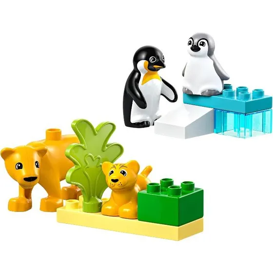 LEGO DUPLO Ma ville Familles d'animaux sauvages : pingouins et lions 10442