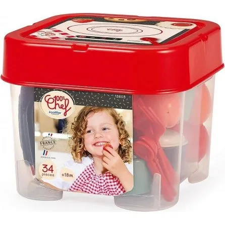 Ecoiffier Coffret Dinette Coloré 34 Pièces