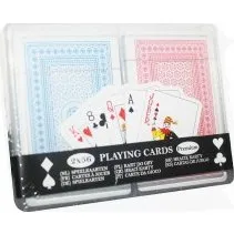 najayco Lot de 2 jeux de 56 cartes Rouge et Bleu