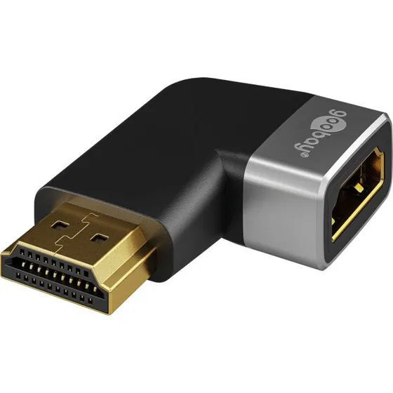 Goobay Plus Sharkskin Grey Adaptateur HDMI 270°
