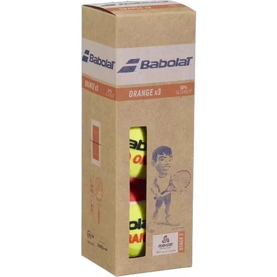 Babolat Orange X3 - Balles de tennis enfants 8-9 ans