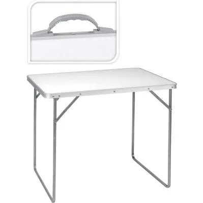 AluCamp Table Pliante Blanche 80x60x69 cm
