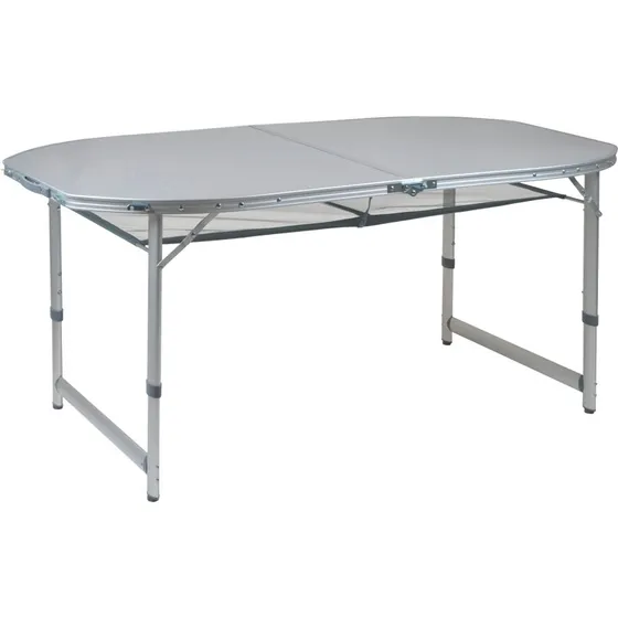 Bo-Camp Table Ovale 150x80 cm Aluminium Réglable