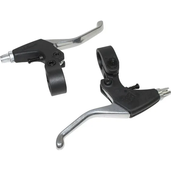 Newton Levier de Frein V-BRAKE 2 Doigts Alu Argent/Noir
