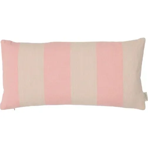 OYOY Kara Housse de coussin raye, 30 x 60 cm, coral