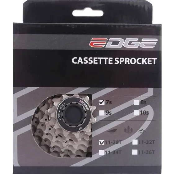 Shimano Edge CS-M5007 7V 11-28T Argent