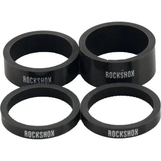 RockShox Kit d'Entretoise en Carbone 5mm x2, 10mm, 15mm
