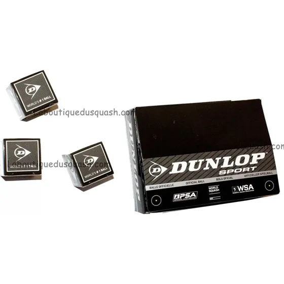 Dunlop Competition Balle de Squash 1 Point Jaune