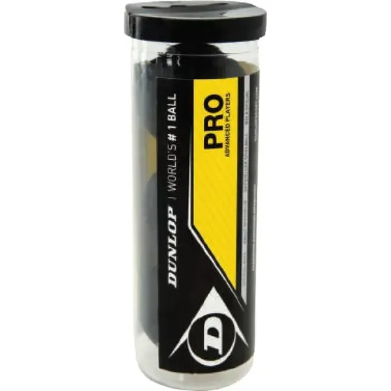 Dunlop db pro - Lot de 3 balles de squash noires