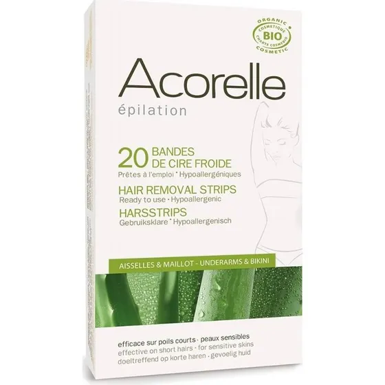 Acorelle Bandes de Cire Froide Bio Aisselles & Maillot