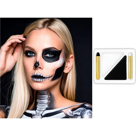 Set Maquillage Noir et Blanc 4 Pièces