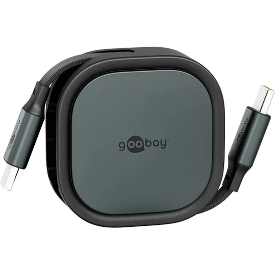Goobay Câble USB-C Rétractable 1m Noir