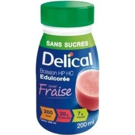 Délical Boisson HP HC Sans Sucre Fraise 4x200ml