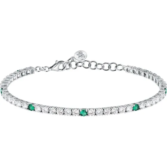 Morellato TESORI Bracelet Tennis Argent 925 Zircons Blanc Vert