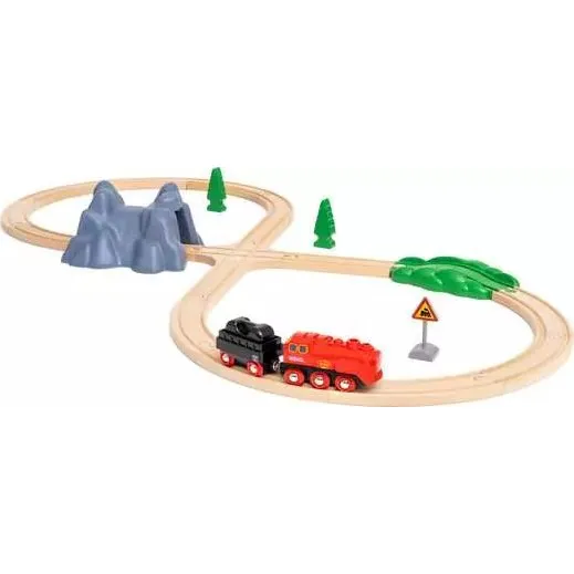 Brio Circuit Locomotive à Piles à Vapeur Rouge
