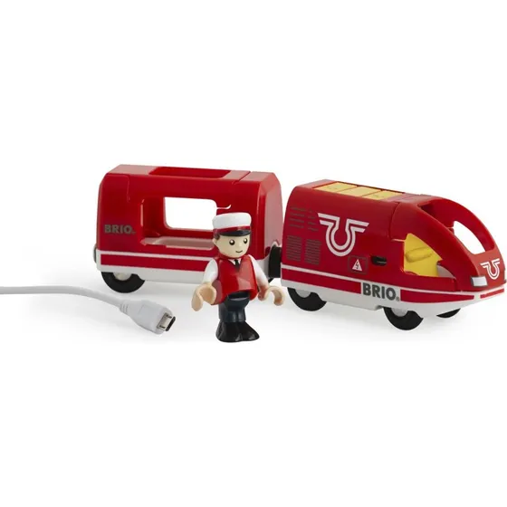 BRIO World Train de Voyageur Rechargeable Rouge