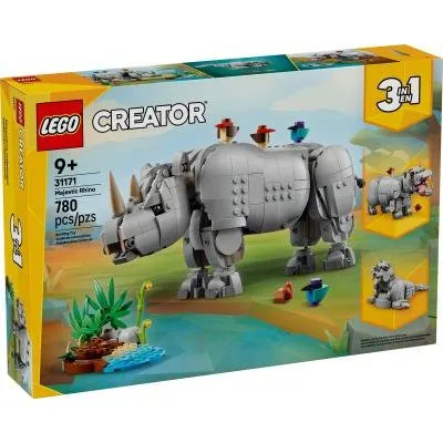 LEGO Creator 31171 Rhinocros Majestueux avec Oiseaux