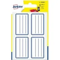 Avery Étiquettes scolaires lignées bleu 36 x 56 mm - 20 unités