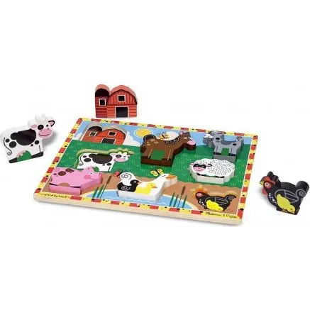 Melissa & Doug - Puzzle en bois ferme à encastrement