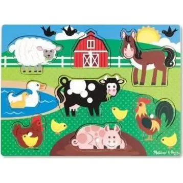 Melissa & Doug Puzzle en Bois Château des Animaux 8 Pièces
