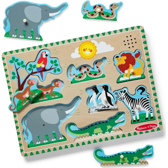 Melissa & Doug Puzzle Sonore Animaux du Zoo