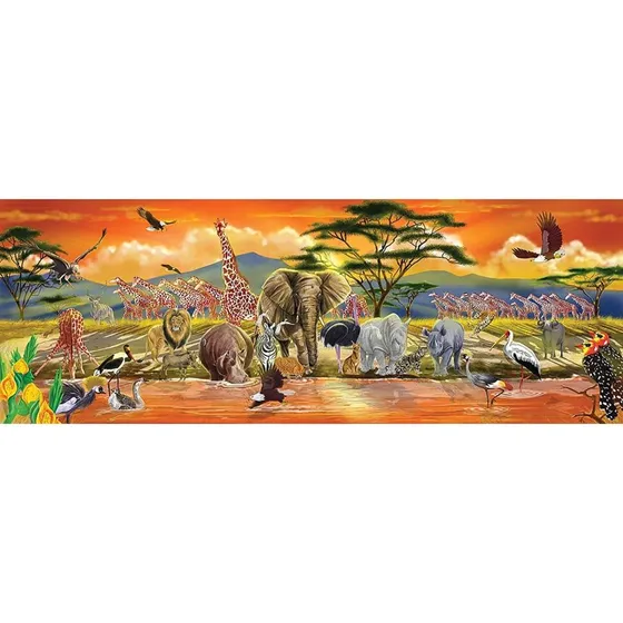 Safari Puzzle Géant 100 Pièces - 127x46 cm
