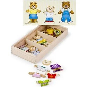 Melissa & Doug Puzzle En Bois Vêtements Pour La Famille Ours