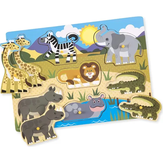 Melissa & Doug Puzzle Formes Savane 7 Pièces