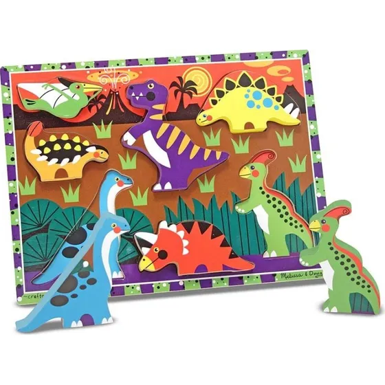 Melissa & Doug - Puzzle Dinosaures 7 pièces en bois