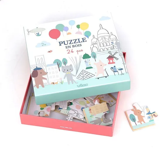 Vilac - Puzzle en bois Paris, 24 pièces - Sarah Betz