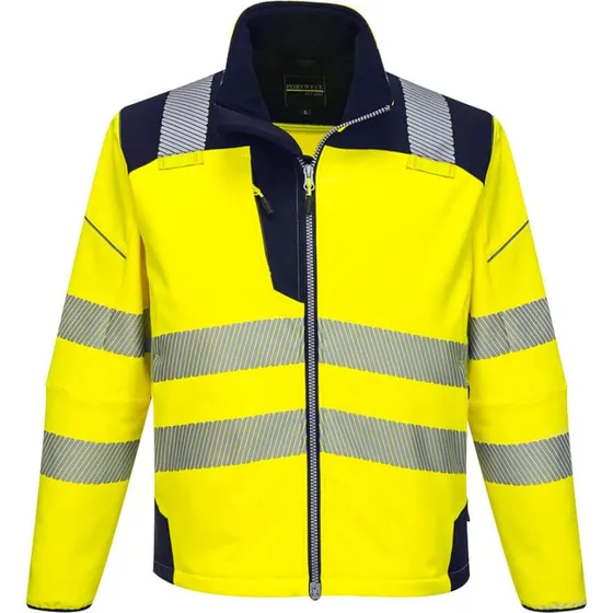 Portwest Veste Softshell Haute-Visibilité PW3 Jaune/Marine M