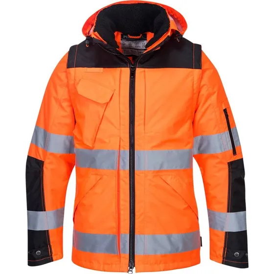 Portwest Blouson 3-en-1 Pro Hi-Vis Orange/Noir XL