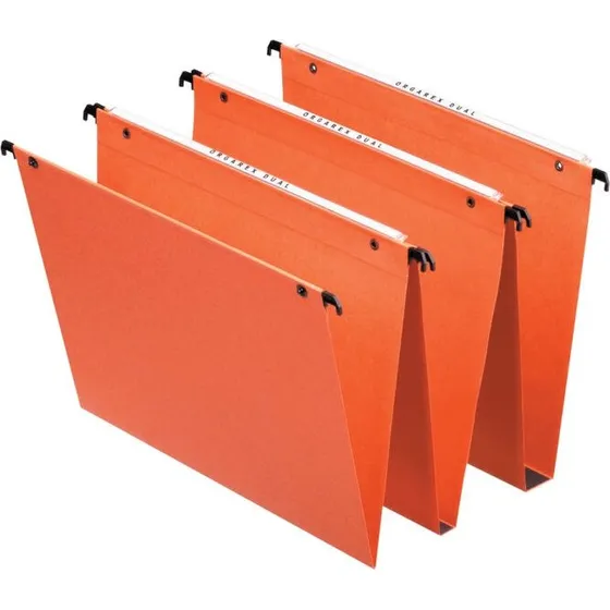 Esselte Dual Dossier Susp. Orange 15 mm (25 pcs)