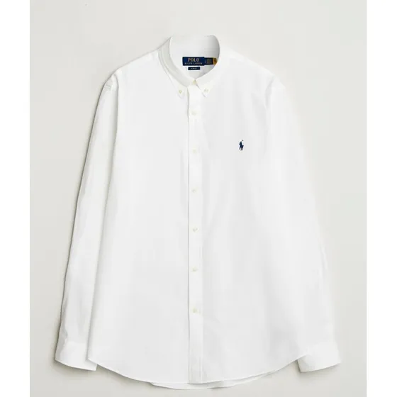 Polo Ralph Lauren Chemise Popeline Stretch Slim Fit Blanc