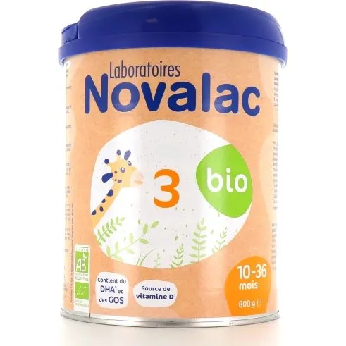 Novalac 3 Bio 800g - Lait de suite bio 10-36 mois