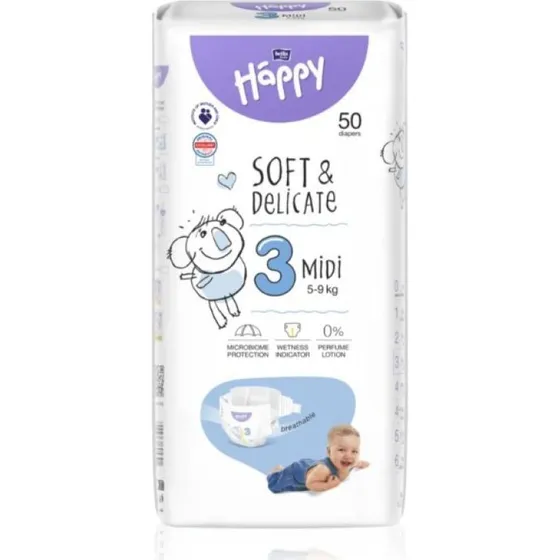 Bella Happy Couches Midi 5-9 kg 70 pcs