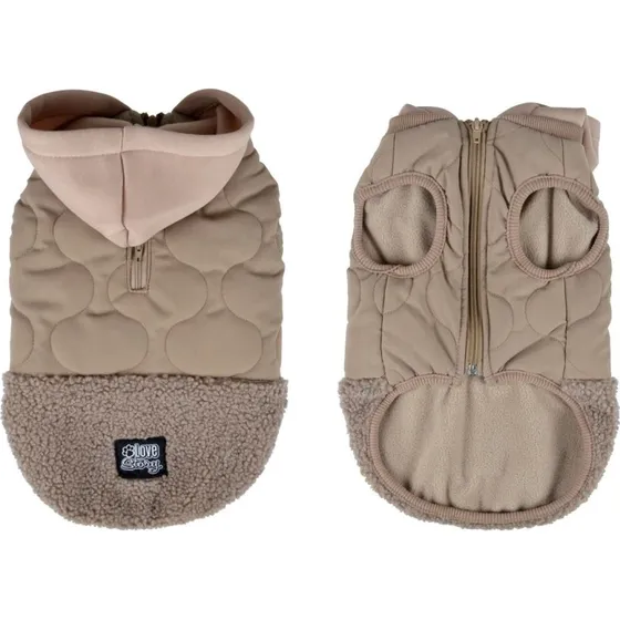 Teddy Manteau Matelassé Chien 40cm Beige