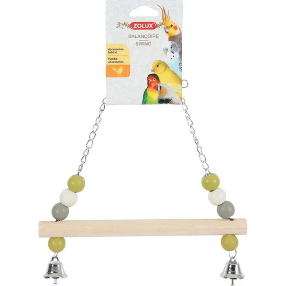 Zolux Balançoire Bois Chaine Métal pour Oiseau