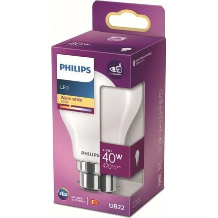 Philips LED 40W B22 Blanc Chaud 2700K