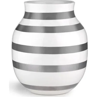 Kähler Design Omaggio Vase H 20 cm Argent