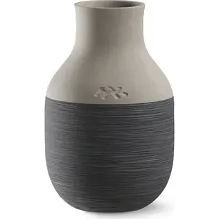 Kähler Design Omaggio Circulare Vase Gris Anthracite H 12,5 cm