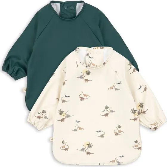 Konges Slojd Bavoirs à manches longues Kubi/Rain Forest 2-pack