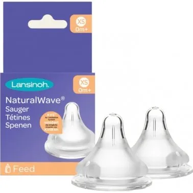 Lansinoh Natural Wave - Lot de 2 Tétines 0 mois et +