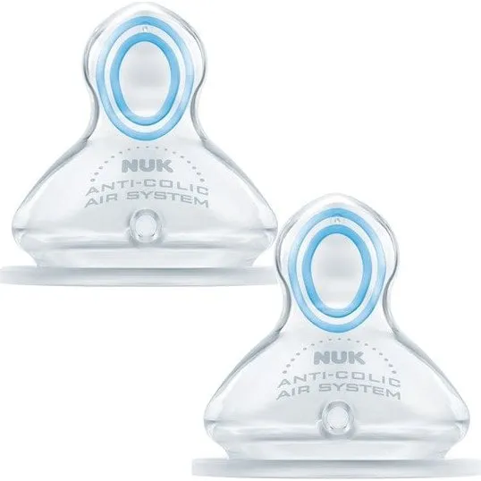 NUK Tétines Silicone 6-18 Mois Lot de 2