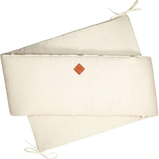 Linen'Home Tour de lit déhoussable en lin beige