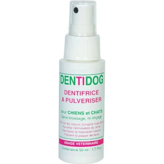 Dentidog Dentifrice à Pulvériser 50ml pour Chien et Chat