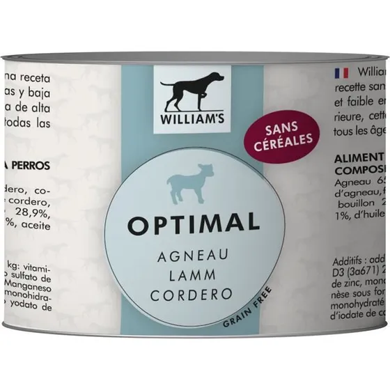 William's Optimal Terrine Agneau 800g Sans Céréales