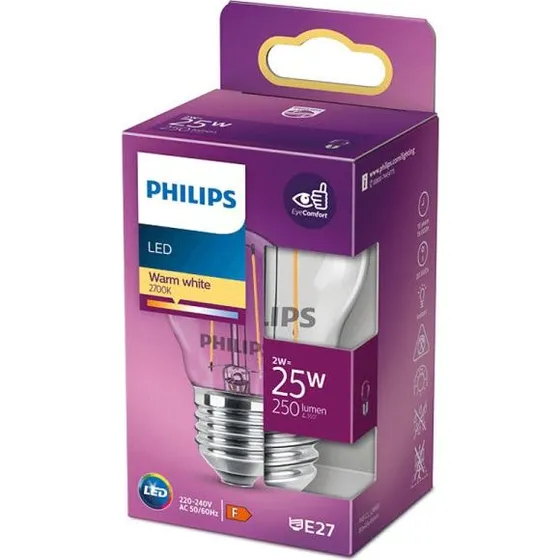 Philips LED G45 Filament E27 2W 2700K